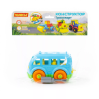 Конструктор-транспорт Автобус малый (15 элементов) (в пакете) от интернет-магазина Континент игрушек