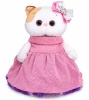 Мягкая игрушка кошка Ли-Ли в платье с люрексом 24 см от интернет-магазина Континент игрушек