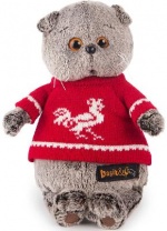 Басик в красном свитере с петушком 30 см от интернет-магазина Континент игрушек