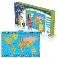 Карта мира интерактивная (обновленная версия), в коробке (65*7,5*30 см) от интернет-магазина Континент игрушек