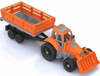 Трактор с грейдером и прицепом 61*16,5*17,5 см от интернет-магазина Континент игрушек