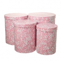Н-р коробок круглых 4в1 Розовый вьюнок от интернет-магазина Континент игрушек