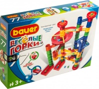 Горка-конструктор Bauer Весёлые горки №77 (77 деталей) от интернет-магазина Континент игрушек