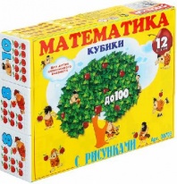 Кубики "Математика с рисунками" от интернет-магазина Континент игрушек