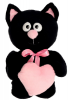 Мягкая игрушка "Котик с сердцем" черный 30 см 2057691