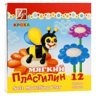 Пластилин мягкий "Кроха" 12 цветов, 198гр от интернет-магазина Континент игрушек