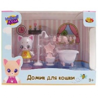 Модный дом. Домик для кошки малый. Ванная комната от интернет-магазина Континент игрушек