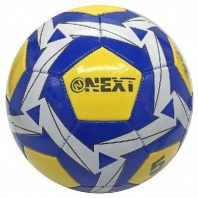 Мяч футбольный "Next", пвх 2 слоя, желтый, белый, синий.