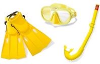 INTEX Набор для плавания (маска, трубка, ласты), от 8 лет, 55655