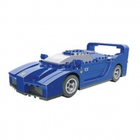 Конструктор Гонка. Гоночная машина (синий цвет машины), 170 деталей, 26x4.8x19см от интернет-магазина Континент игрушек