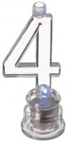 Свеча светодиодная "Цифра 4", со свечками   3638554 от интернет-магазина Континент игрушек