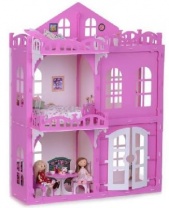 Домик для кукол Дом Элизабет бело-розовый с мебелью от интернет-магазина Континент игрушек