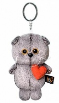 Кот Басик брелок с сердечком мягкая игрушка АВВ-012 от интернет-магазина Континент игрушек