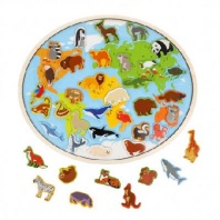 Пазл магнитный "Планета Земля": 40 магнитов животных от интернет-магазина Континент игрушек
