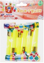 Капитан Весельчак Набор 6шт Язык-гудок цветной, бумага, пластик от интернет-магазина Континент игрушек