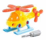 Конструктор-транспорт Вертолёт (16 элементов) (в сеточке) от интернет-магазина Континент игрушек