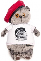 Басик в футболке с принтом "Плюшевая революция" 25 см от интернет-магазина Континент игрушек