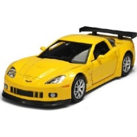 Машина металлическая RMZ City 1:32 Chevrolet Corvette C6-R, инерционная, цвет желтый металлик от интернет-магазина Континент игрушек