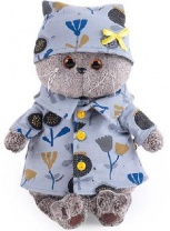 Кот Басик в голубой пижаме в цветочек 30 см от интернет-магазина Континент игрушек