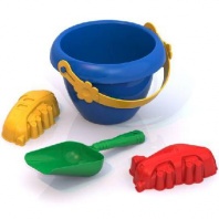 Набор для песочницы №1 (4 предмета: ведерко, лопатка, 2 формочки) 15х14х14 см. от интернет-магазина Континент игрушек