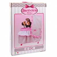 Bambolina Boutique Кровать для куклы с балдахином, одеялом и подушкой. от интернет-магазина Континент игрушек