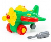 Конструктор-транспорт "Самолёт" (19 элементов) (в пакете) от интернет-магазина Континент игрушек
