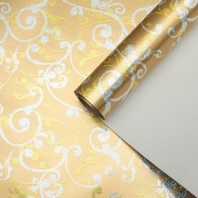 Бумага для декорирования "Праздничный узор", металлизированная, золотая, 0,7 х 1 м   3730999 от интернет-магазина Континент игрушек